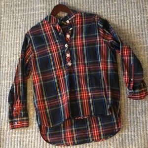 JCREW plaid holiday top